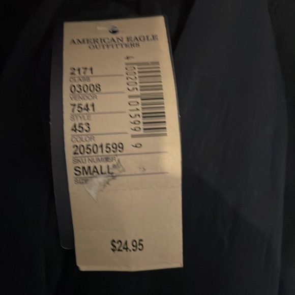 New With Tags American Eagle Navy Long Sleeve Tee - Picture 3 of 3